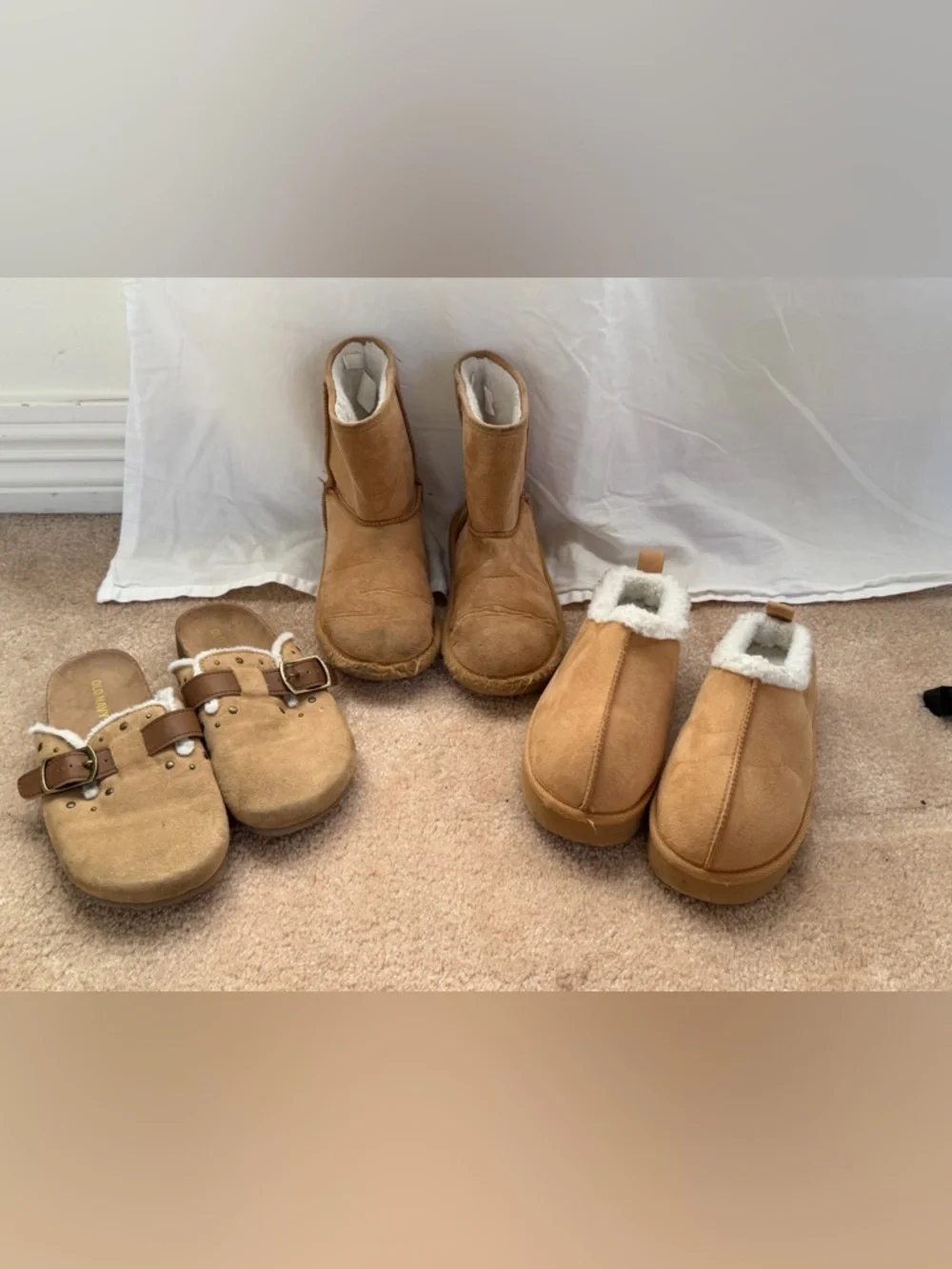 Old Navy Girls Size 13 Fleece-Lined Winter Shoes Bundle —| Boots, Mules & Clogs